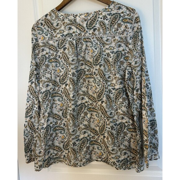 Talbots 3 Shirts LOT Bundle Extra Large 16 Floral Paisley Button Pop Over - Picture 4 of 16